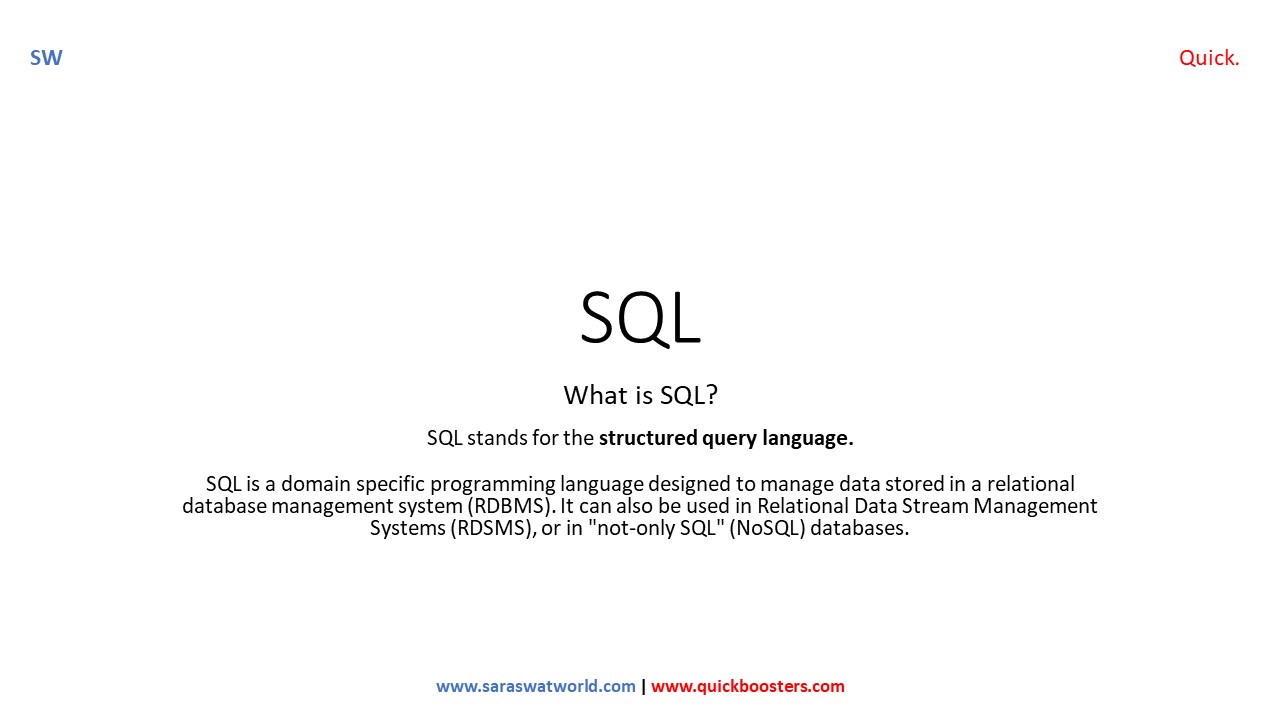 What is SQL