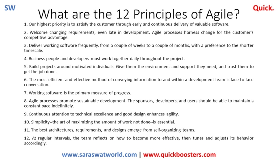 What are the 12 principles of Agile? - Saraswat World - Source of ...